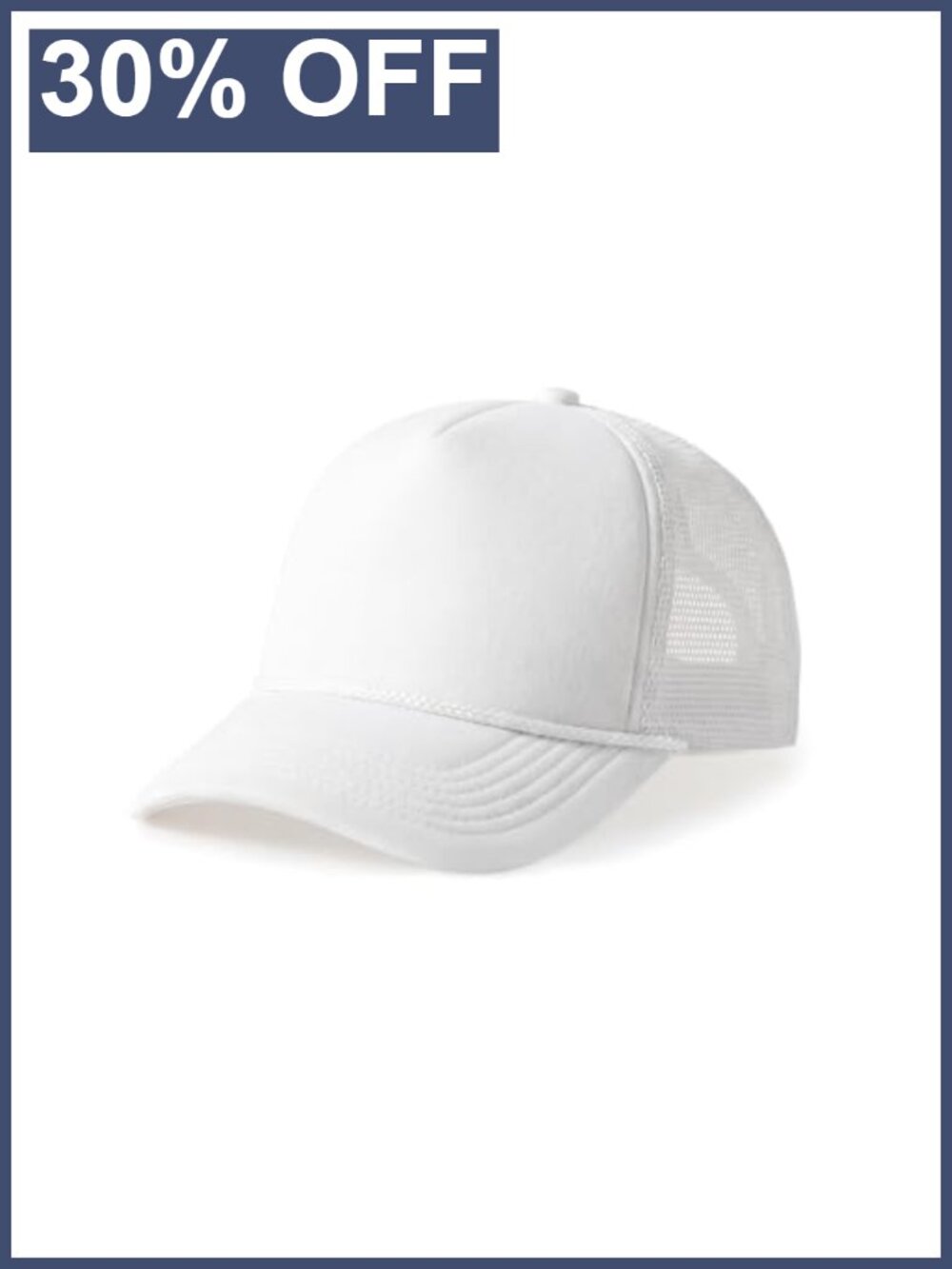Blank Foam Trucker Hat Retro Mesh Rope Snapback Cap